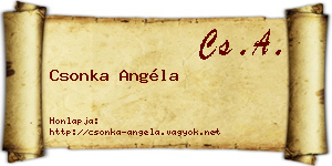 Csonka Angéla névjegykártya